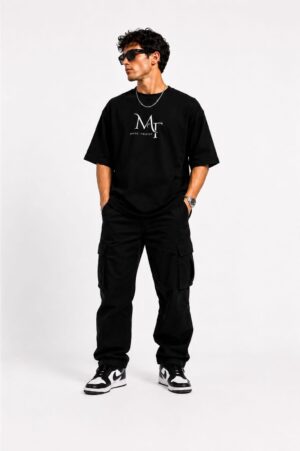 Home "wear the mood" oversized t shirt – premium black streetwear