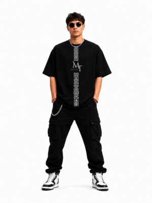 oversized kratos graphic t shirt – black | mool tricot