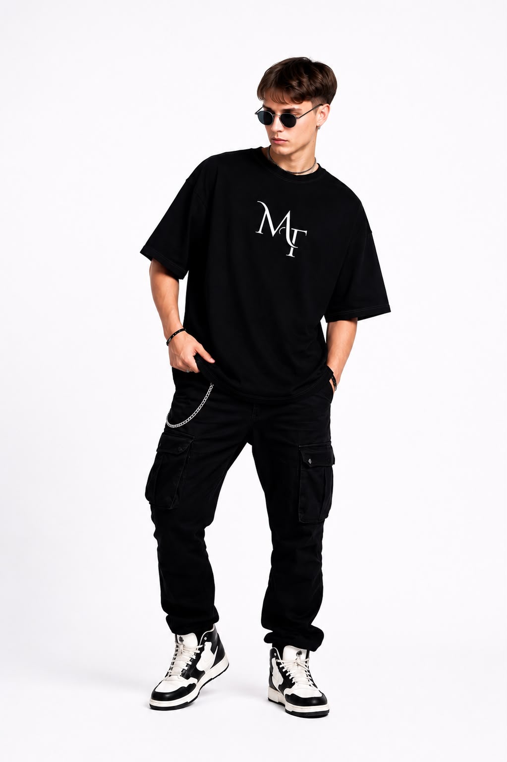 "lost in the static" black oversized graphic t shirt premium cotton streetwear tee "lost in the static" black oversized graphic t shirt premium cotton streetwear tee