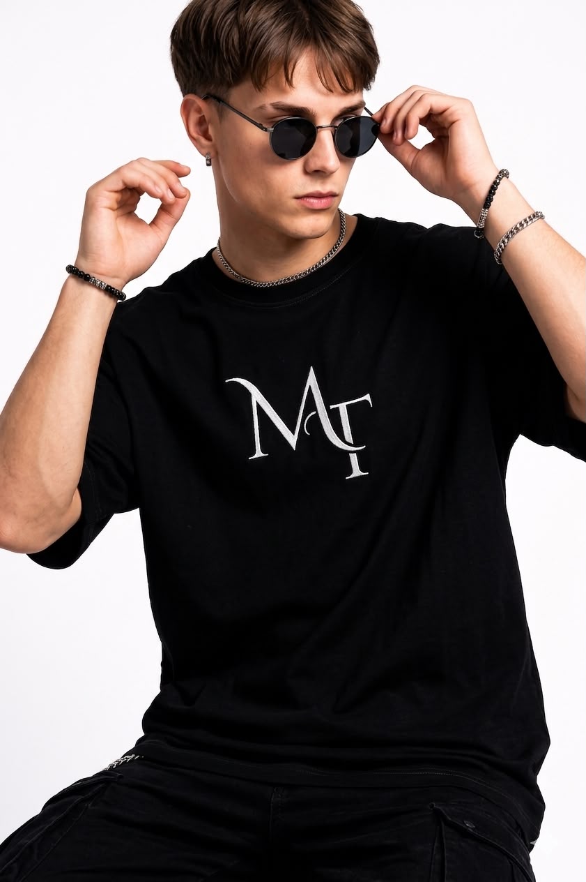 "lost in the static" black oversized graphic t shirt premium cotton streetwear tee "lost in the static" black oversized graphic t shirt premium cotton streetwear tee